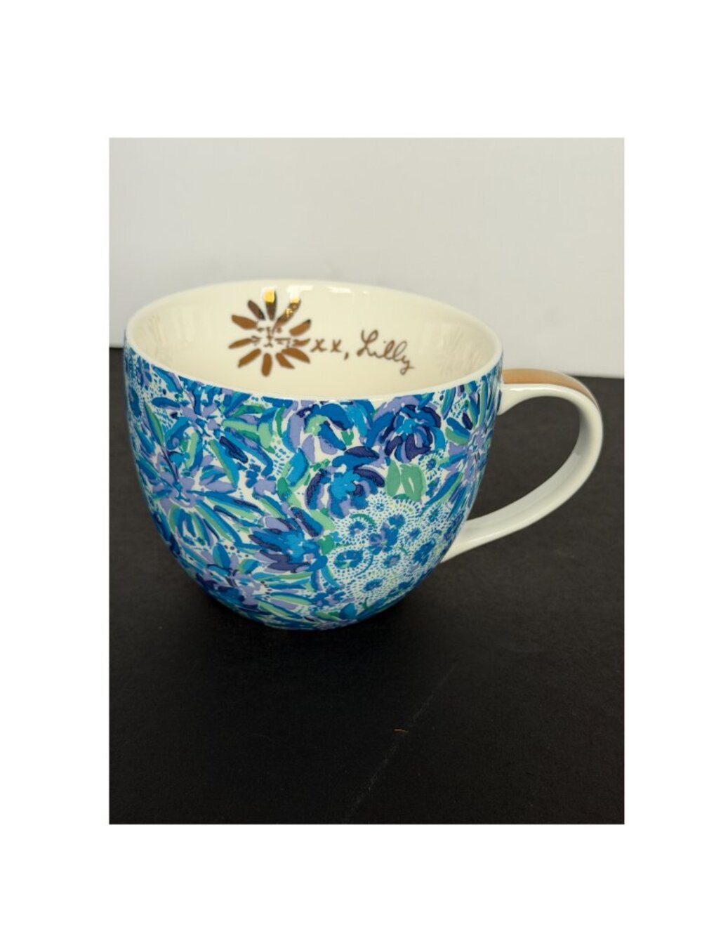 Lilly Pulitzer Blue and Green Floral Mug